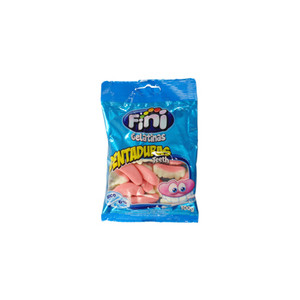 BALA DE GELATINA MORANGO E FRAMBOESA DENTADURAS FINI PACOTE 100G