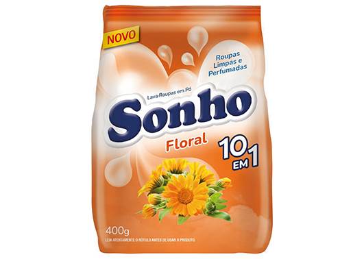 LAVA-ROUPAS PÓ FLORAL SONHO PACOTE 400G