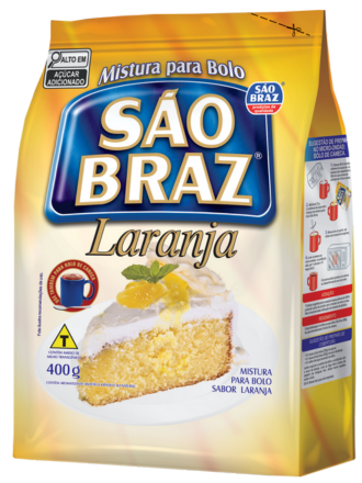 MISTURA PARA BOLO SAO BRAZ 400G LARANJA