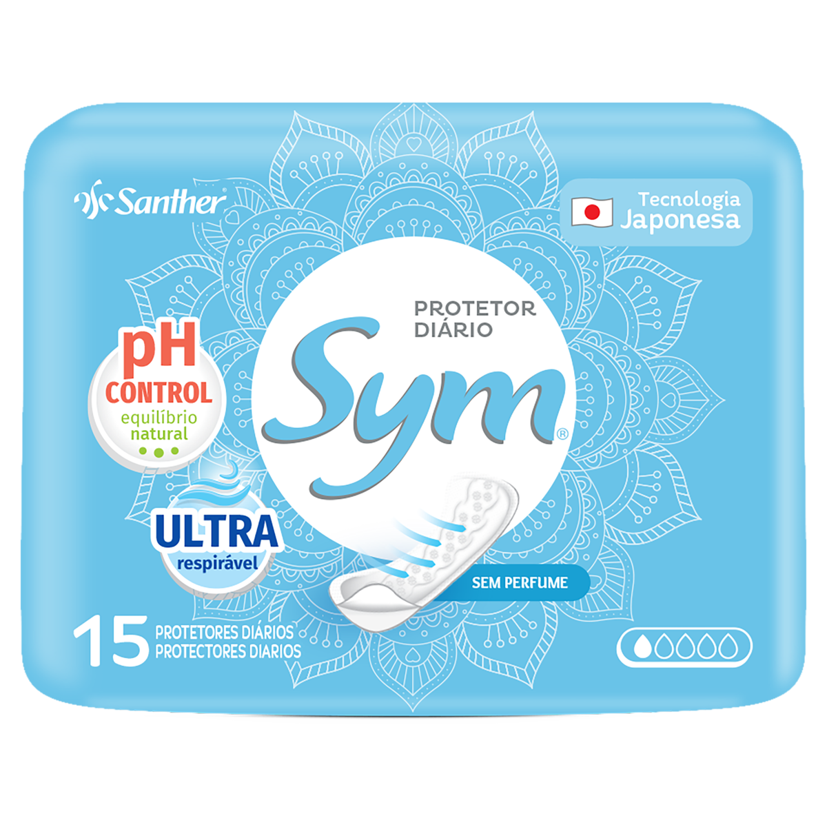 PROTETOR DIARIO SYM 15UNI S/FRAGRANCIA