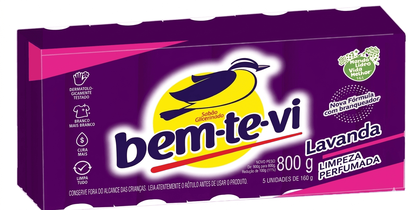 SABÃO EM BARRA BEM-TE-VI LAVANDA 5X160G
