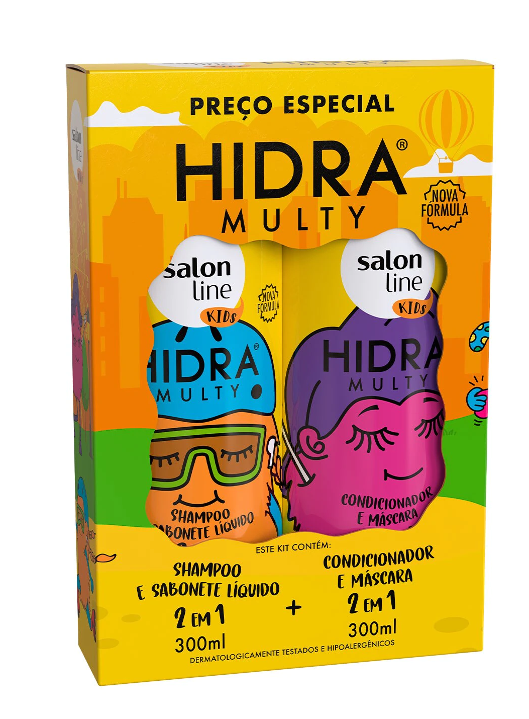 SALON LINE HIDRA KIT SH+COND 300ML KIDS