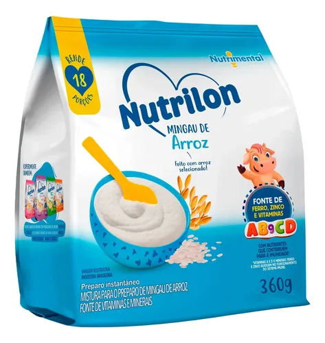 MINGAU ARROZ NUTRILON PACOTE 360G