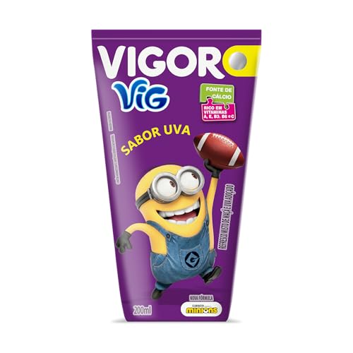 REFRESCO ADOÇADO UVA MINIONS VIGOR VIG CAIXA 200ML