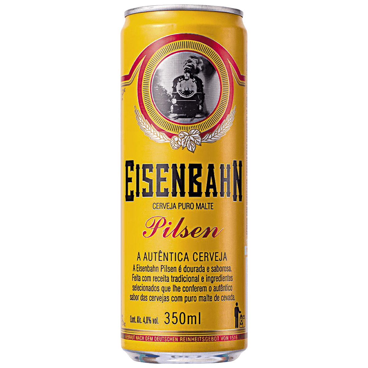 CERVEJA PILSEN PURO MALTE EISENBAHN LATA 350ML