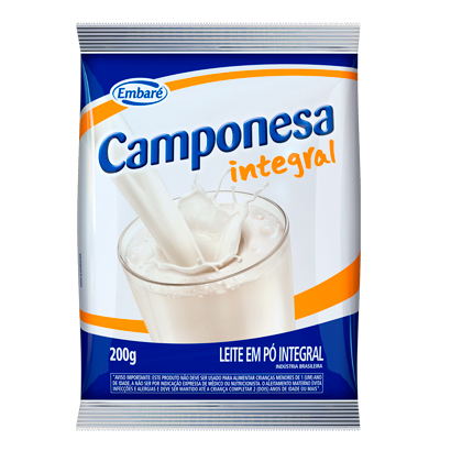 LEITE PÓ INTEGRAL CAMPONESA PACOTE 200G