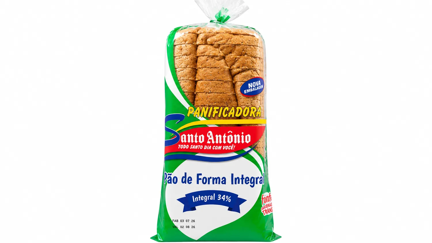 PÃO DE FORMA INTEGRAL SANTO ANTÔNIO 400G