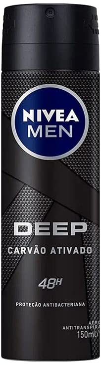 ANTITRANSPIRANTE AEROSSOL CARVÃO ATIVADO NIVEA MEN DEEP 150ML SPRAY