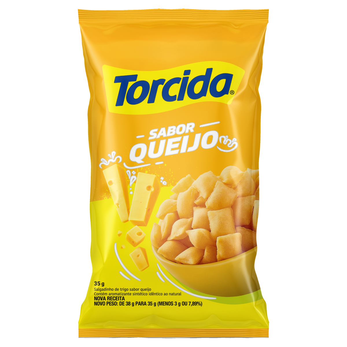SALGADINHO DE TRIGO QUEIJO TORCIDA PACOTE 35G 0