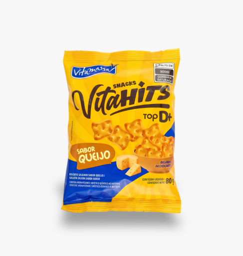 BISCOITO SNACKS VITAHITS QUEIJO 80G VITAMASSA