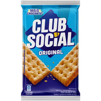 PACK BISCOITO ORIGINAL CLUB SOCIAL PACOTE 144G 6 UNIDADES