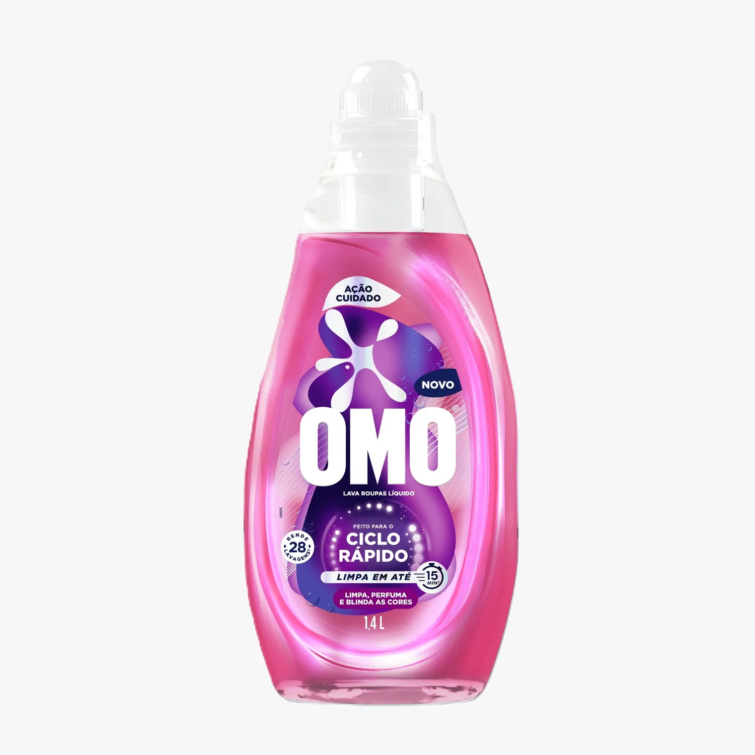 LAVA ROUPAS OMO 1,4L RAPIDO ACAO CUIDADO