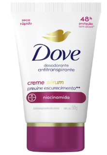 ANTITRANSPIRANTE CREME SÉRUM PREVINE ESCURECIMENTO DOVE 50G 0