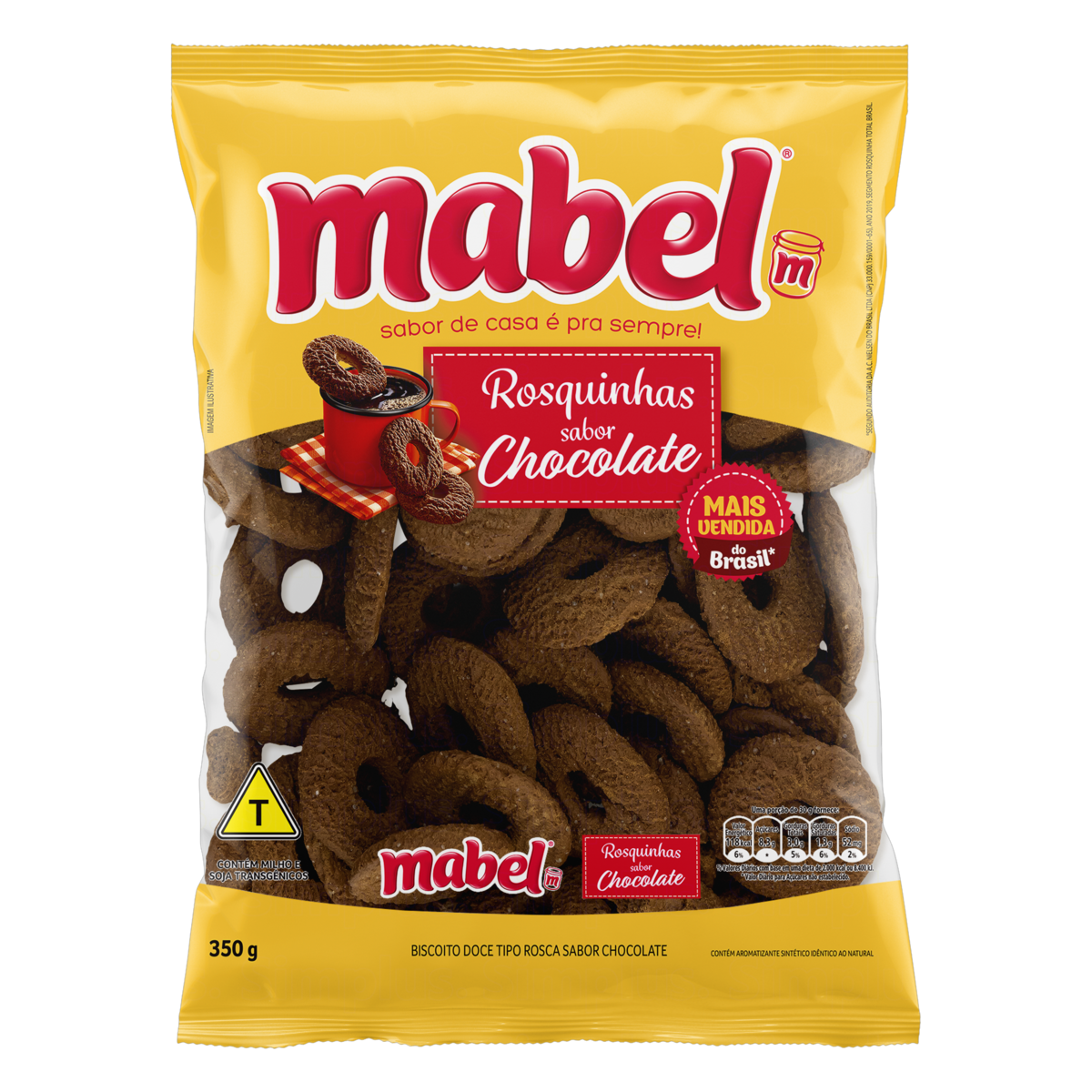 BISC.ROSQUINHA MABEL 300G CHOC.