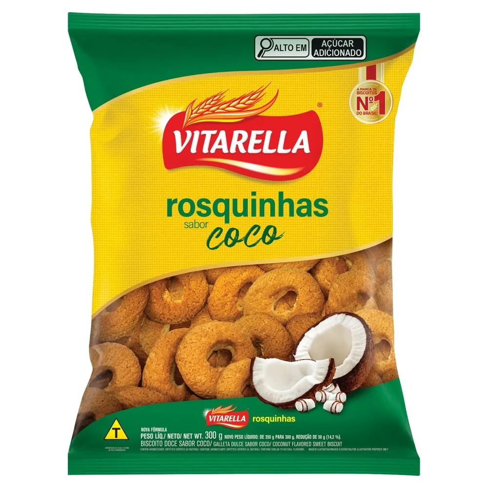 BISCOITO VITARELLA ROSQUINHA DE COCO 300G