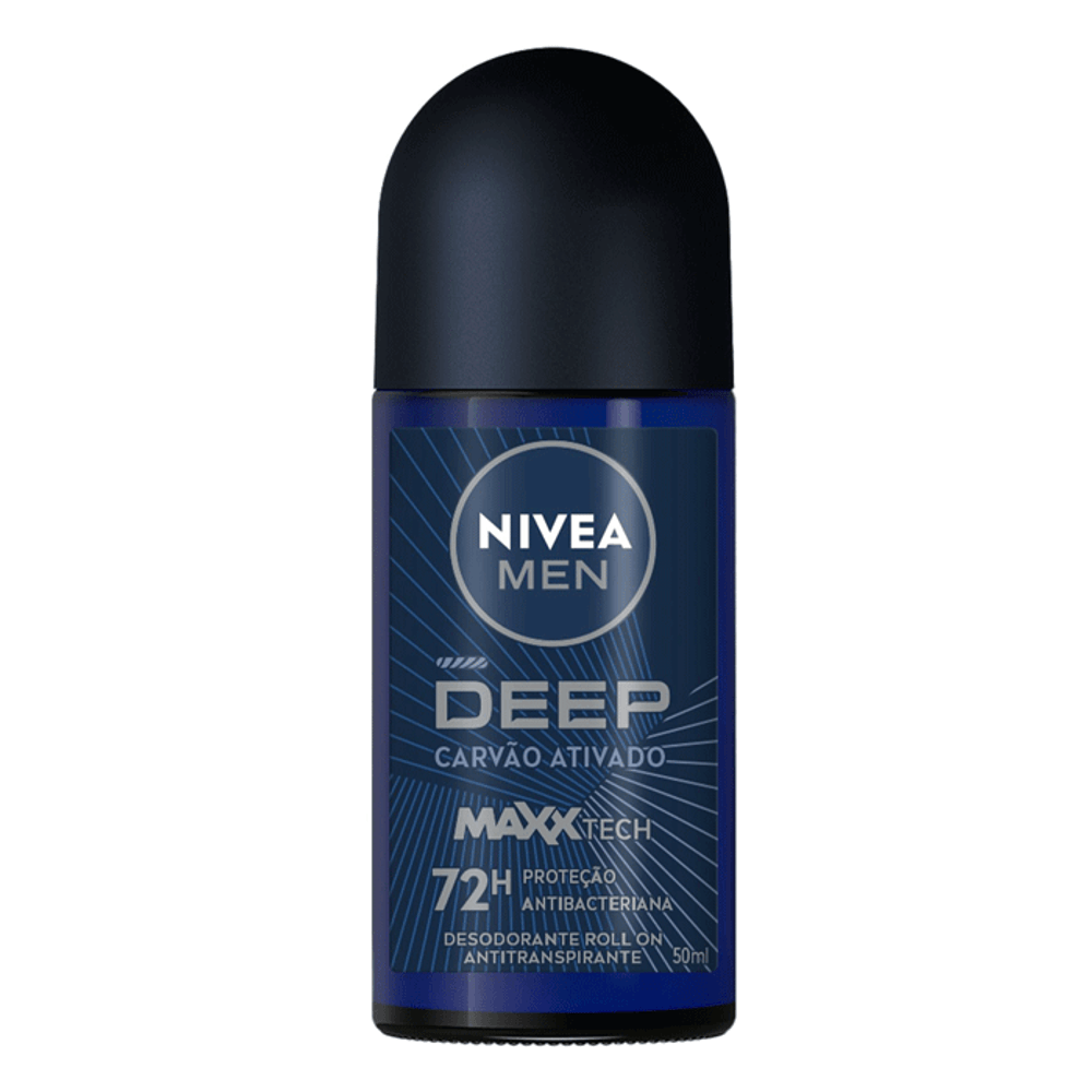 ANTITRANSPIRANTE ROLL-ON CARVÃO ATIVADO NIVEA MEN DEEP 50ML 0