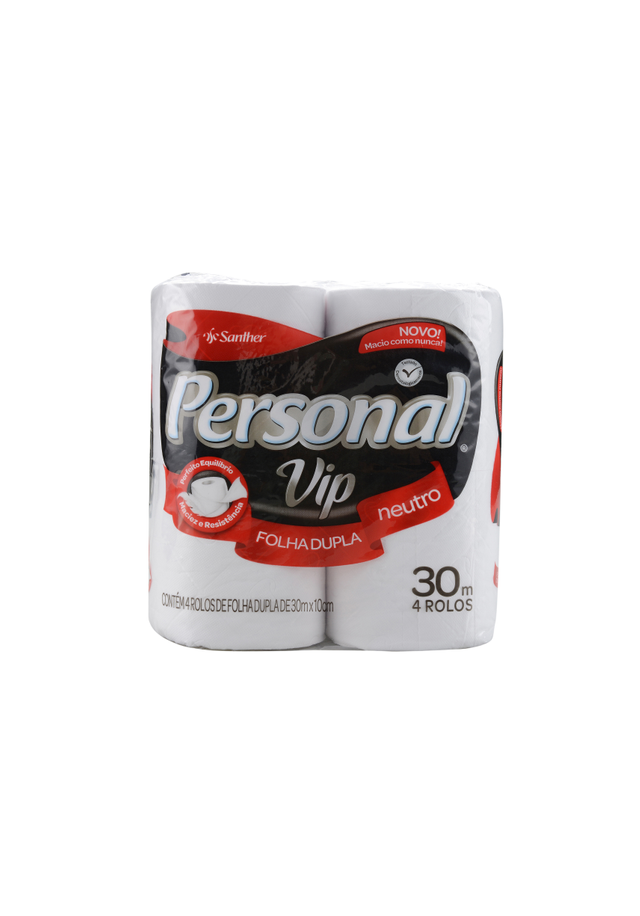 PAPEL HIGIÊNICO FOLHA DUPLA LAVANDA DE PROVENCE PERSONAL VIP 30M PACOTE 4 UNIDADES