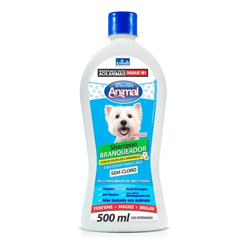 SHAMPOO BRANQUEADOR 500ML P/CAES