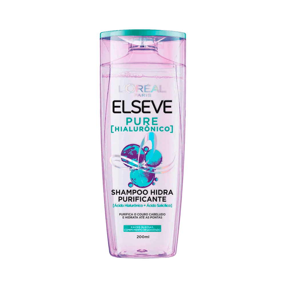 SHAMPOO LORÉAL PARIS ELSEVE PURE HIALURÔNICO FRASCO 200ML
