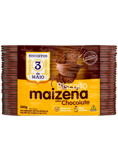BISCOITO 3 DE MAIO DE CHOCOLATE 350G