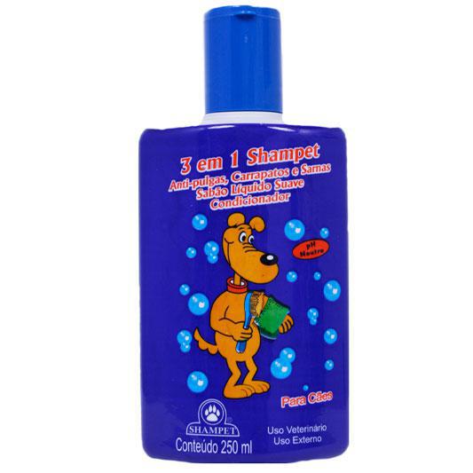 SHAMPOO PARA CÃES SHAMPET 250ML 3 EM 1