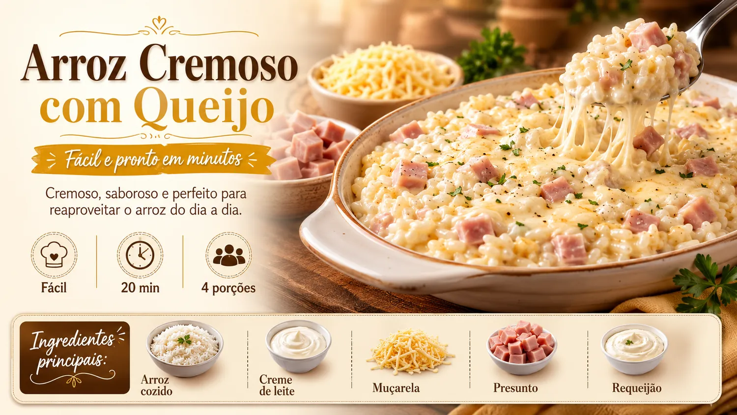 Arroz Cremoso com Queijo
