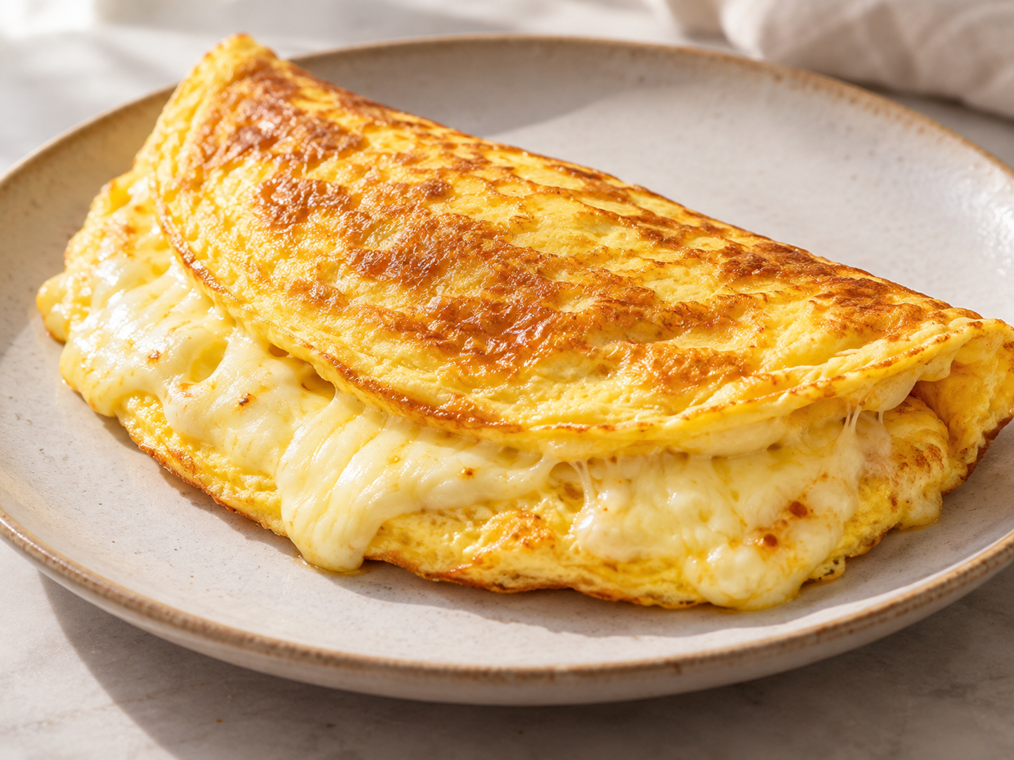 Omelete fofinha de queijo